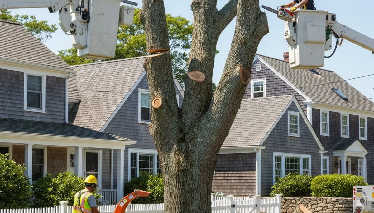 Tree service crew in Cherry Hill, NJ providing professional tree trimming and removal services